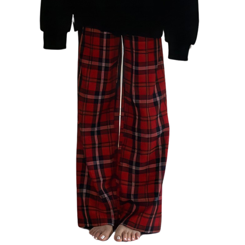 Pantalon Pyjama Rouge Écossais Femme